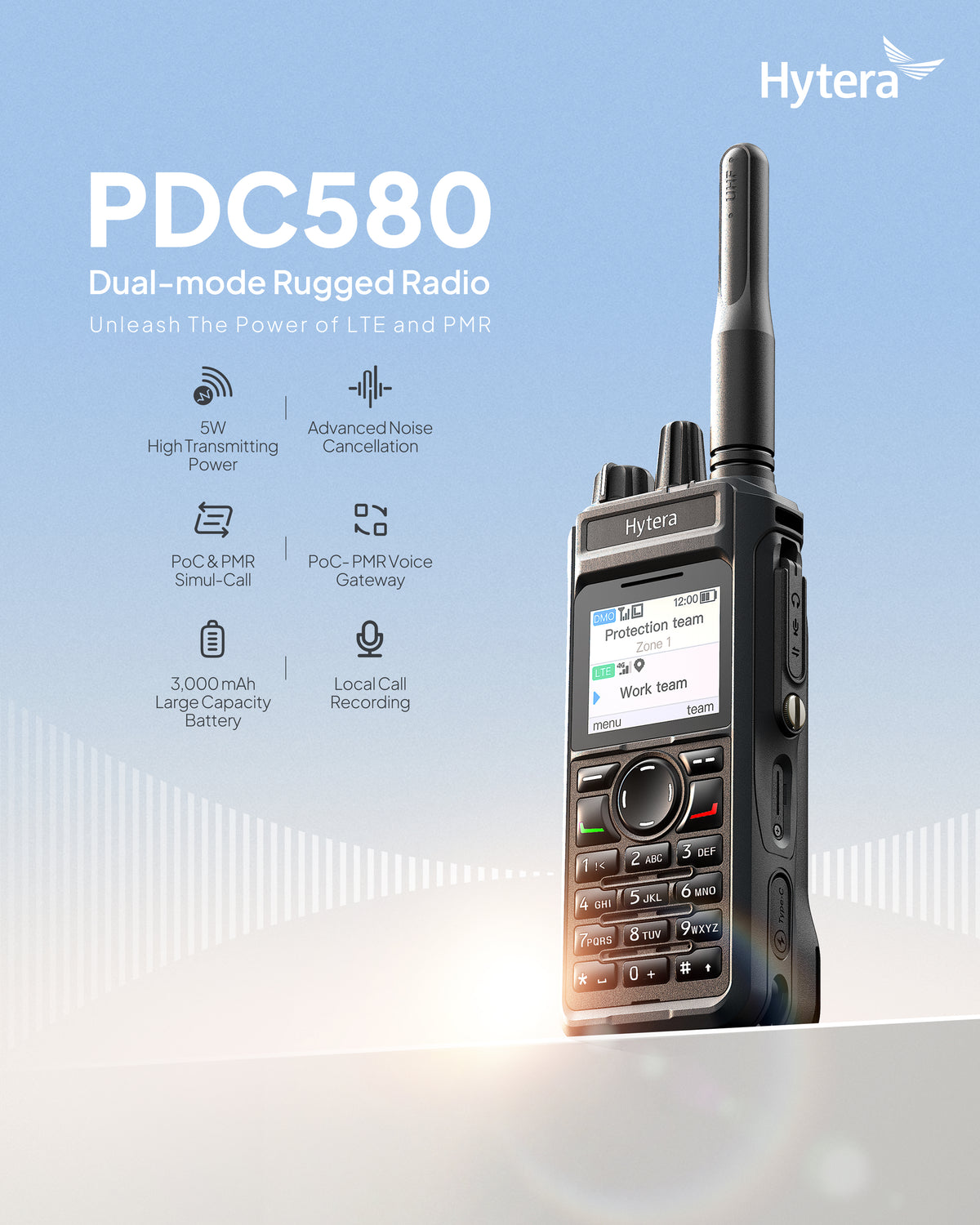 Hytera PDC580 - Radio Multi-Modo DMR/PoC