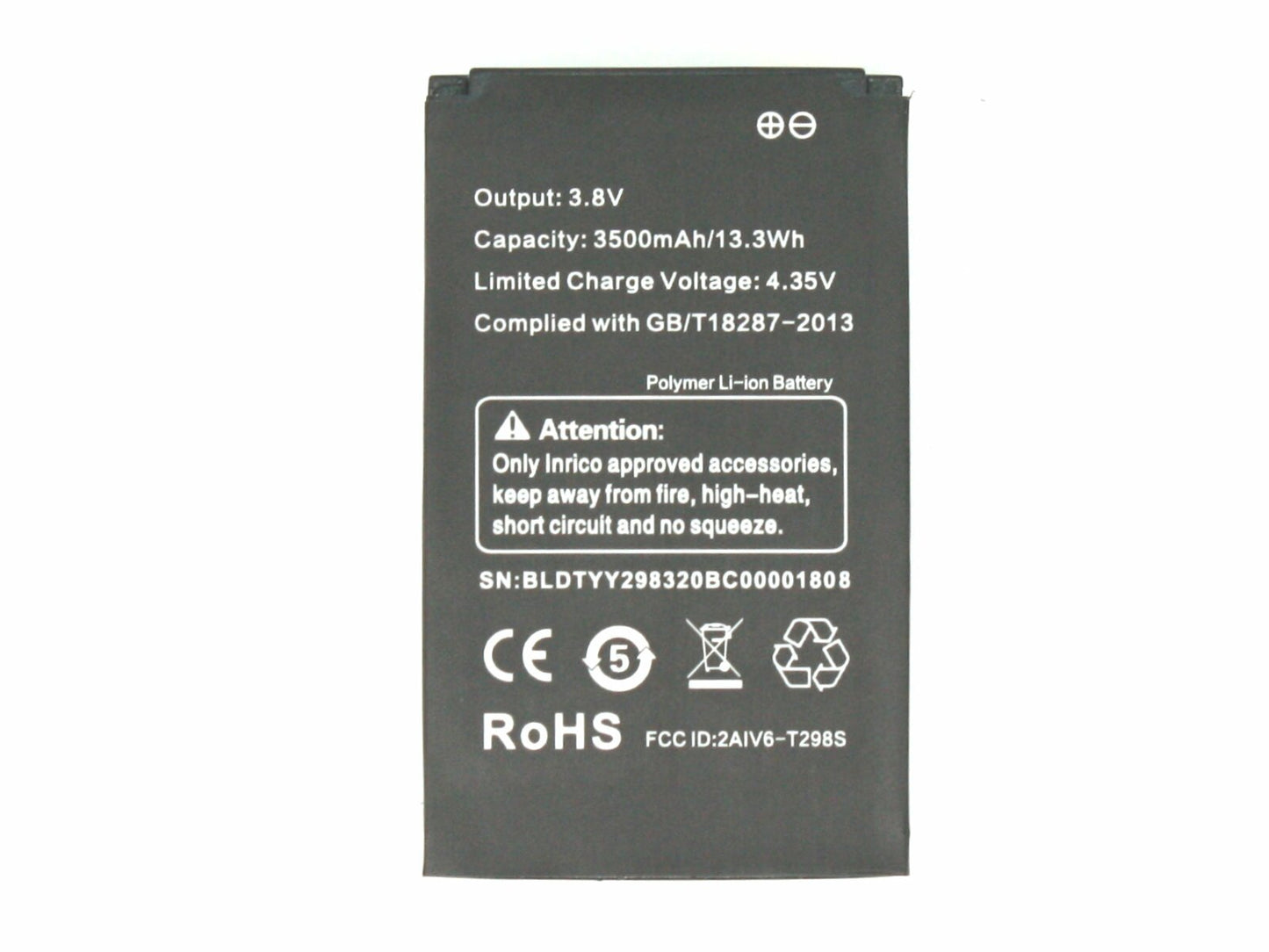 Inrico B-87C Pacco batteria ricambio per T320