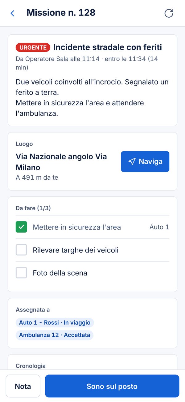 Missione sulla radio con navigazione e cose da fare