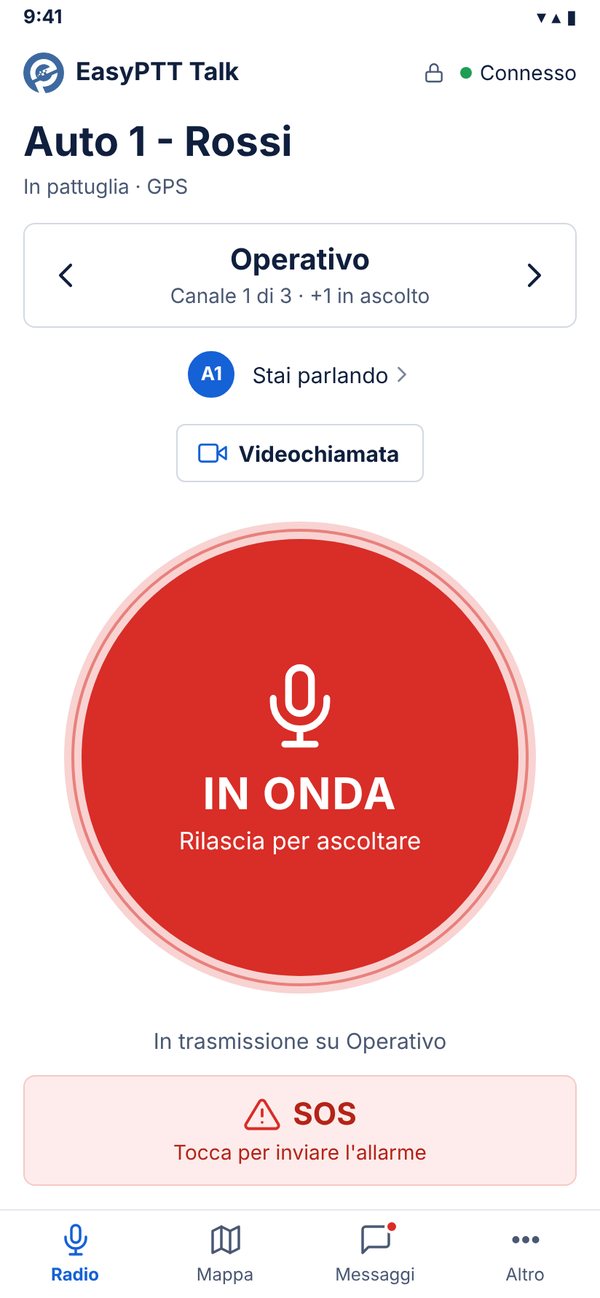 Radio in trasmissione: il tasto diventa rosso