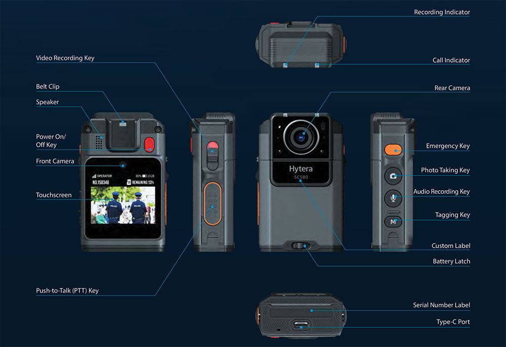 Hytera SC580 - Bodycam PoC Smart 4G